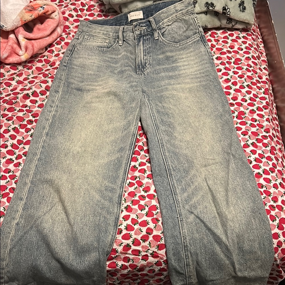PacSun Blue Flare Wide Leg Jeans